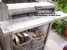Pizzameubel van hout. Leuk en solide. Uw Pizzajolly oven staat als een huis
